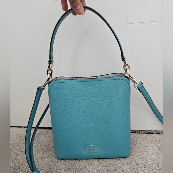 kate spade Handbags - Authentic Kate Spade Teal Blue Crossbody/ Bucket Bag